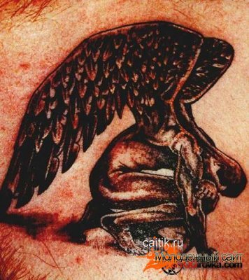 Фото и значение татуировки Ангел ( несут функцию защиты своего владельца ) X_9d73ec74